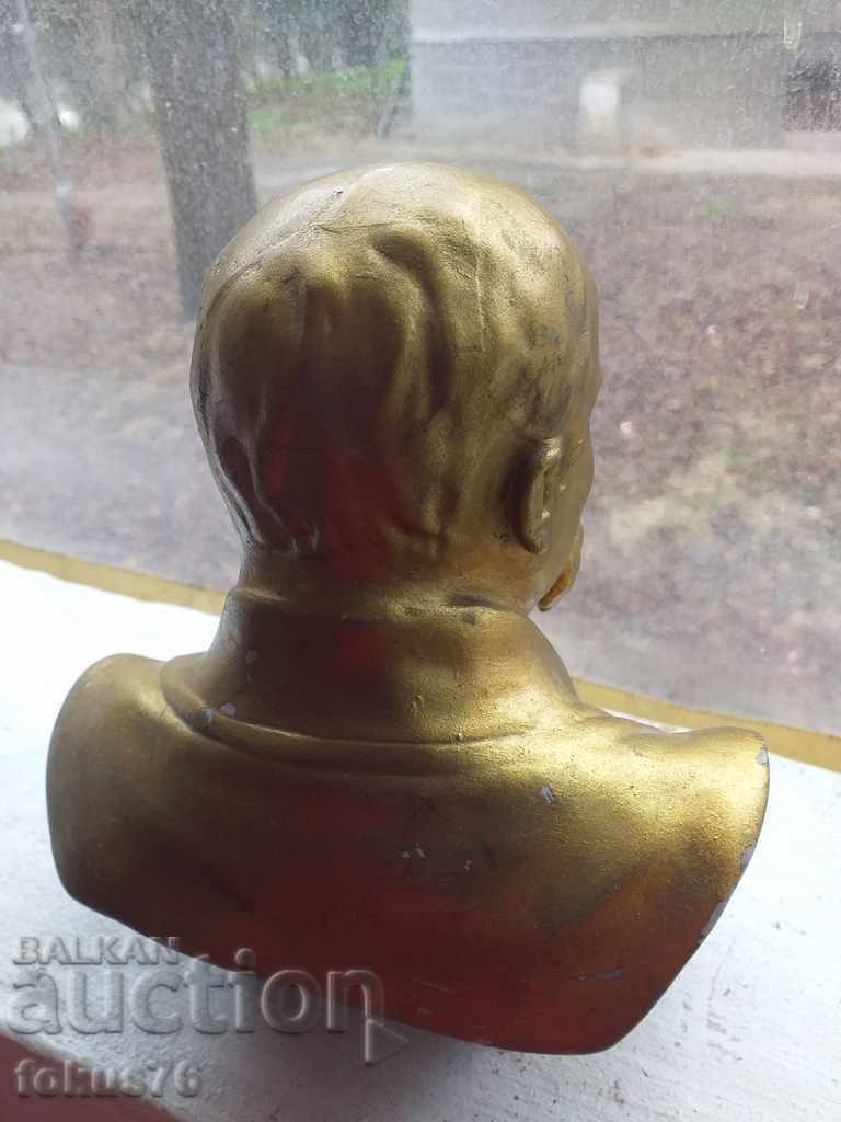 TONED PLASTER BUST OF SHCHEDRIN - 5 TONED PLASTER BUST OF SHCHEDRIN - 5