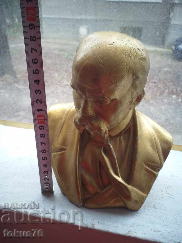 TONED PLASTER BUST OF SHCHEDRIN - 6 TONED PLASTER BUST OF SHCHEDRIN - 6