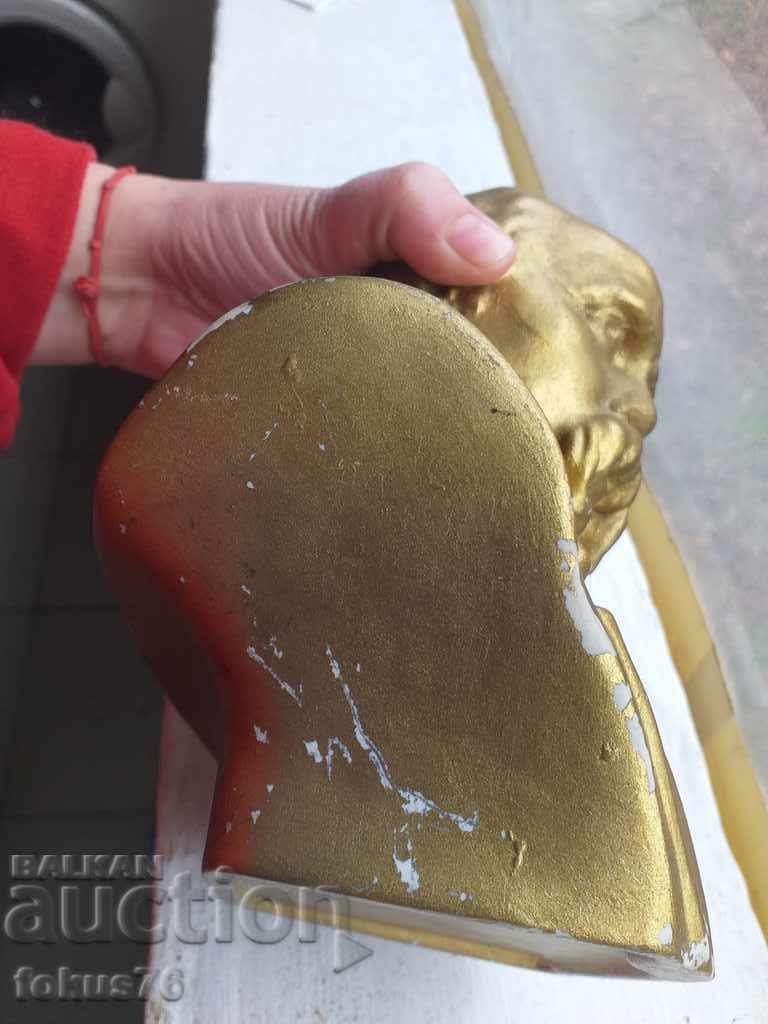 TONED PLASTER BUST OF SHCHEDRIN - 7 TONED PLASTER BUST OF SHCHEDRIN - 7