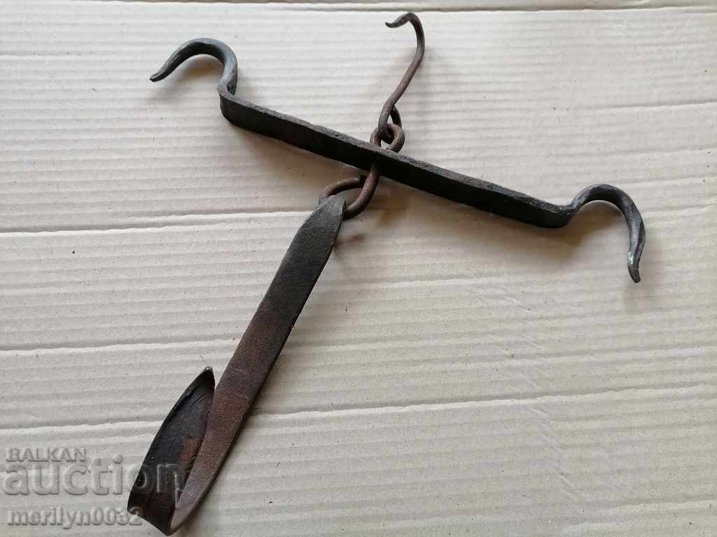 An old forged scraping hook, double twin with price 43.00 BGN | € 21.99 An old forged scraping hook, double twin with price 43.00 BGN | € 21.99