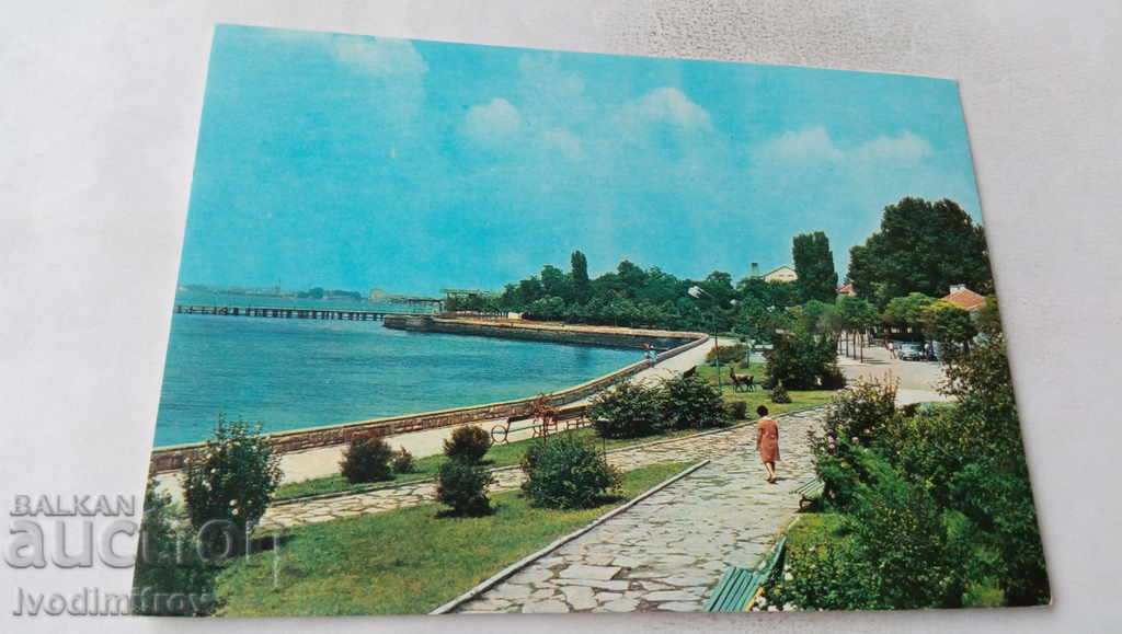 Postcard Pomorie Primorski Boulevard 1976