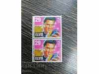 2 mărci de timbre poștale - Elvis Presley 1993 din SUA