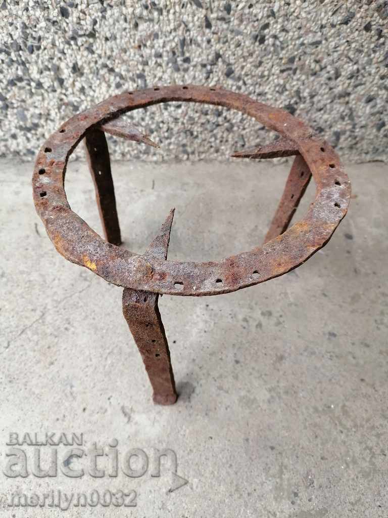 Antique wrought iron stove, hearth, grill, wrought iron fire pit Antique wrought iron stove, hearth, grill, wrought iron fire pit