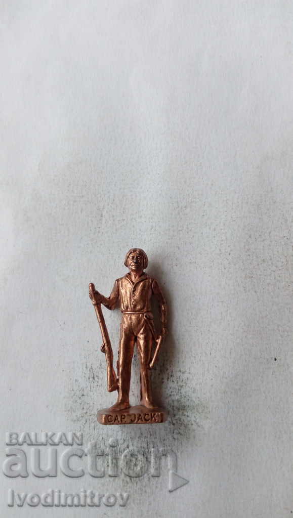 Metal figurine made of chocolate egg Captain Jack
