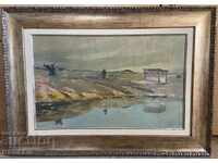 Diran Sarkisian - peisaj - ulei pe pânză - semnat - înrămat