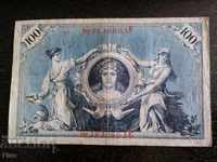 Reich banknote - Germany - 100 marks (red stamp) 1908