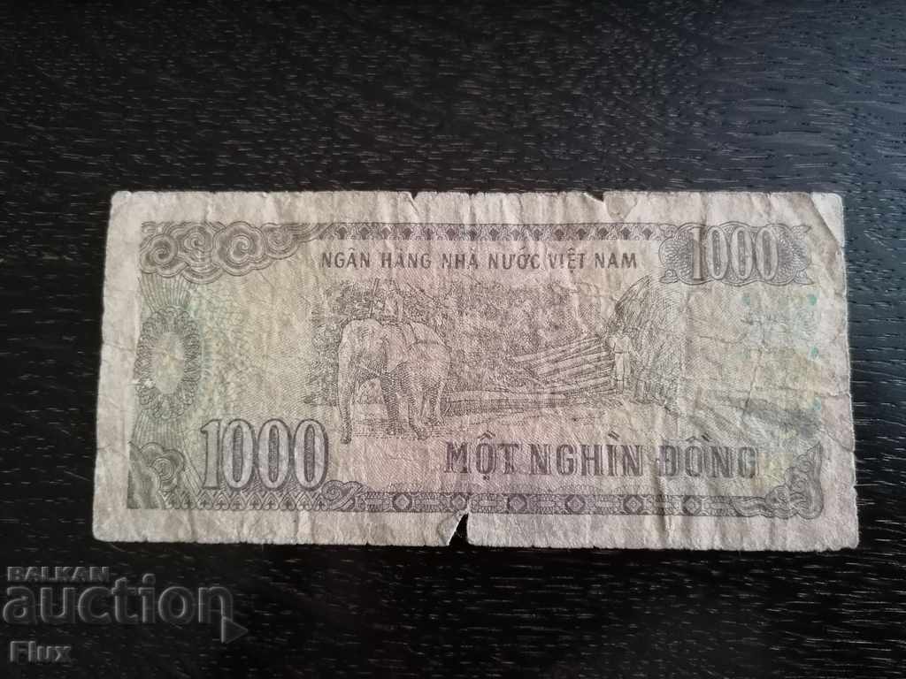 Banknote - Vietnam - 1000 dong 1988 with price 1.00 BGN | € 0.51 Banknote - Vietnam - 1000 dong 1988 with price 1.00 BGN | € 0.51