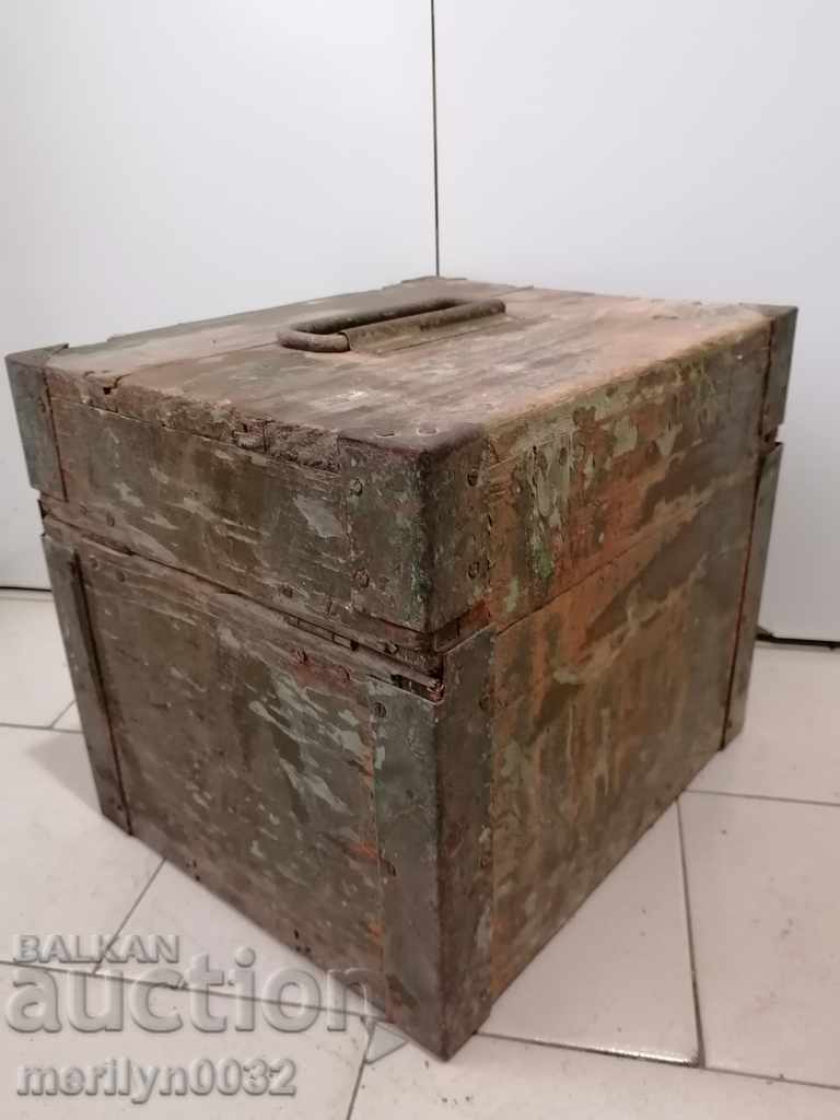 Wooden army chest Second World WW2 chest, box - 5 Wooden army chest Second World WW2 chest, box - 5