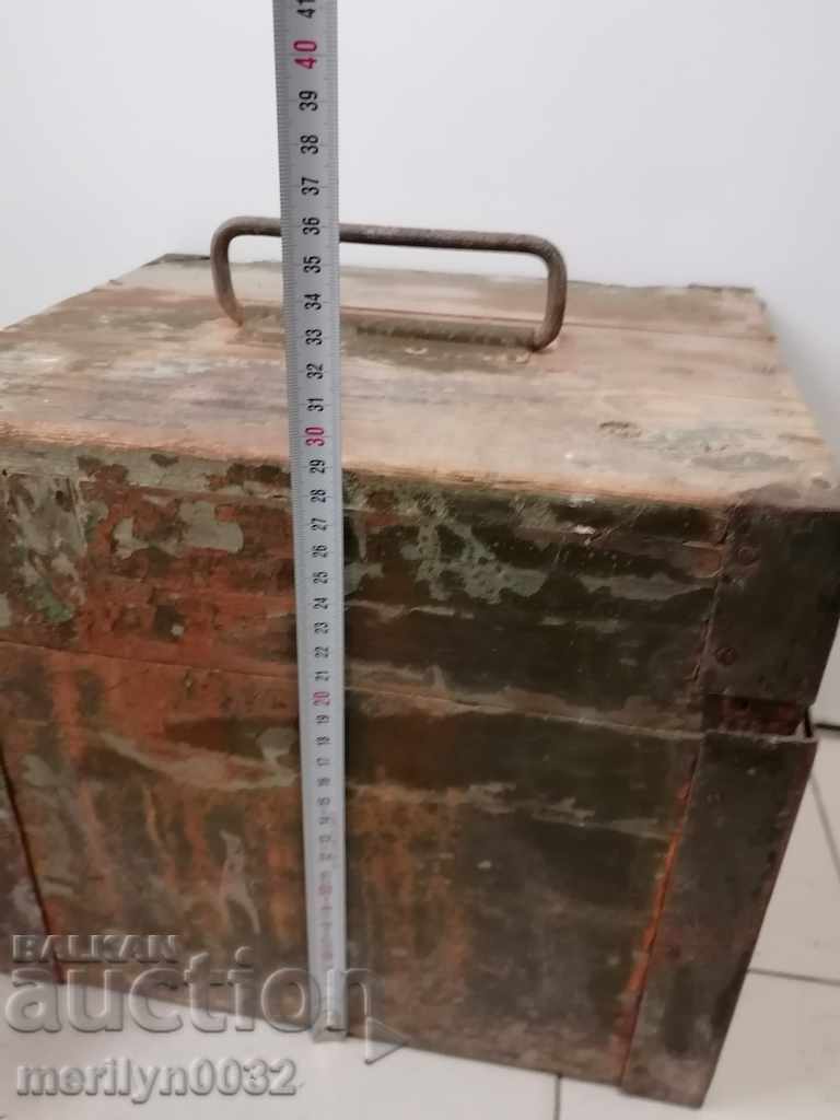 Wooden army chest Second World WW2 chest, box - 7 Wooden army chest Second World WW2 chest, box - 7