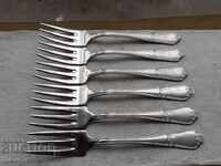 Set of luxury branded silver-plated forks Guy Degrenne