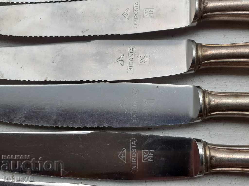 Auction Set of luxury branded silver-plated knives WMF Auction Set of luxury branded silver-plated knives WMF