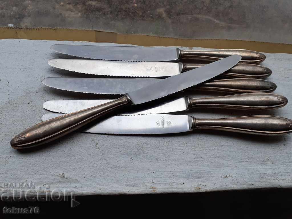 Delivery of Set of luxury branded silver-plated knives WMF Delivery of Set of luxury branded silver-plated knives WMF