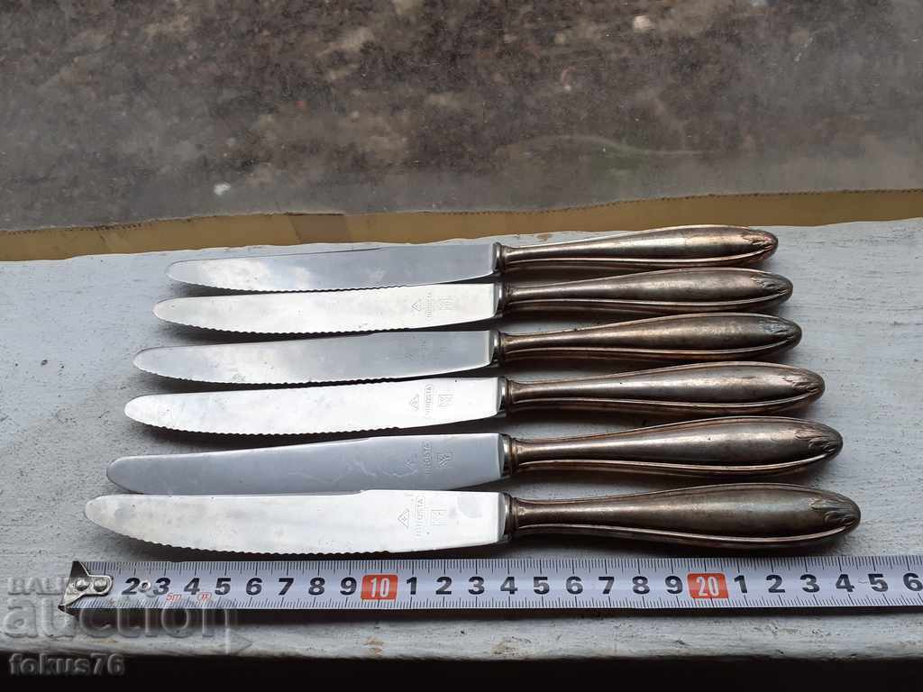 Set of luxury branded silver-plated knives WMF - 5 Set of luxury branded silver-plated knives WMF - 5