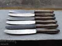 Set of luxury branded silver-plated knives WMF