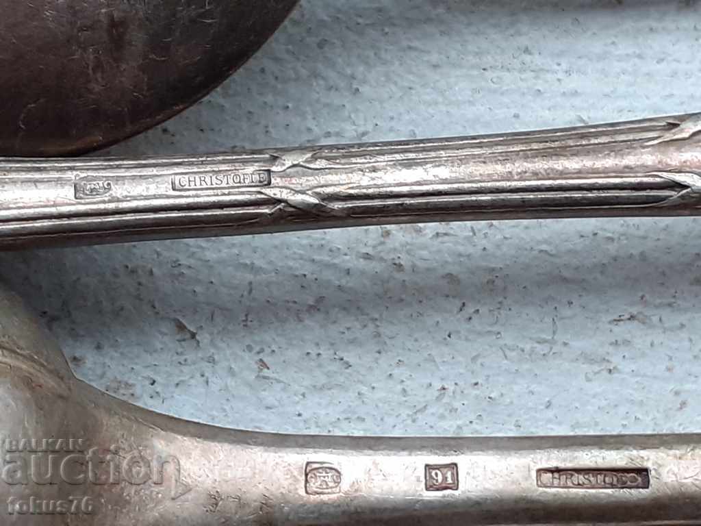 Lot of old collector's spoons and fork Christofle and others - 5 Lot of old collector's spoons and fork Christofle and others - 5