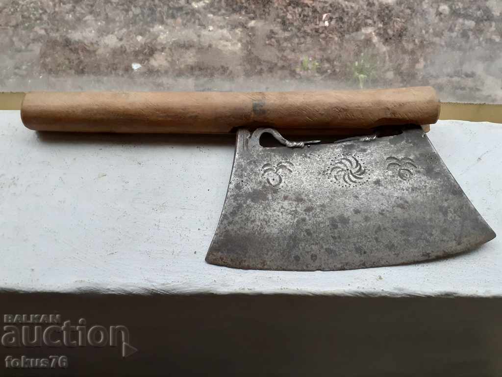 Old forged ax ax satyr