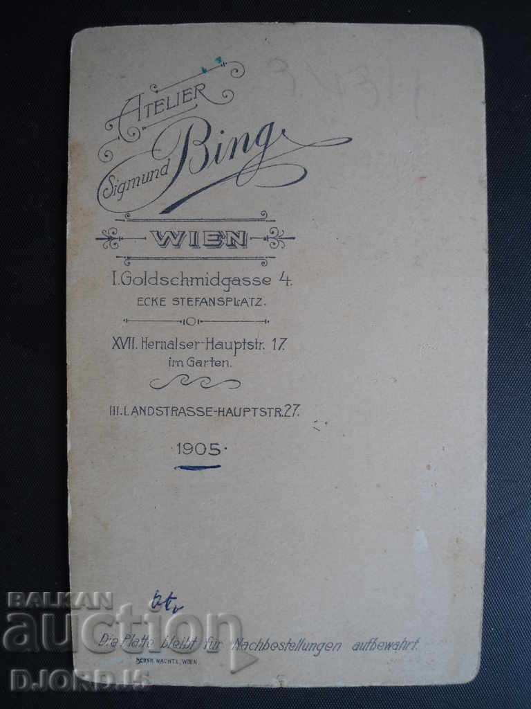 Auction Old photograph, cardboard, 1905 Auction Old photograph, cardboard, 1905