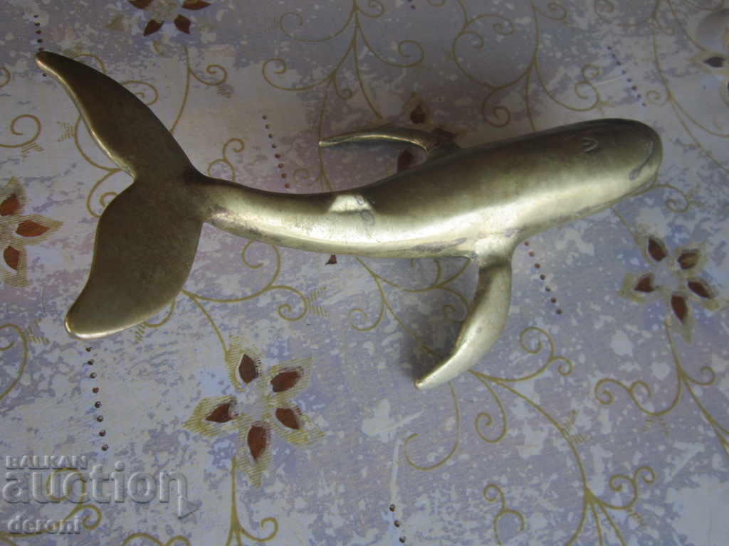 Unique bronze plastic figure figurine of whale with price 95.00 BGN | € 48.57