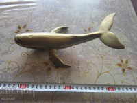 Unique bronze plastic figure figurine of whale