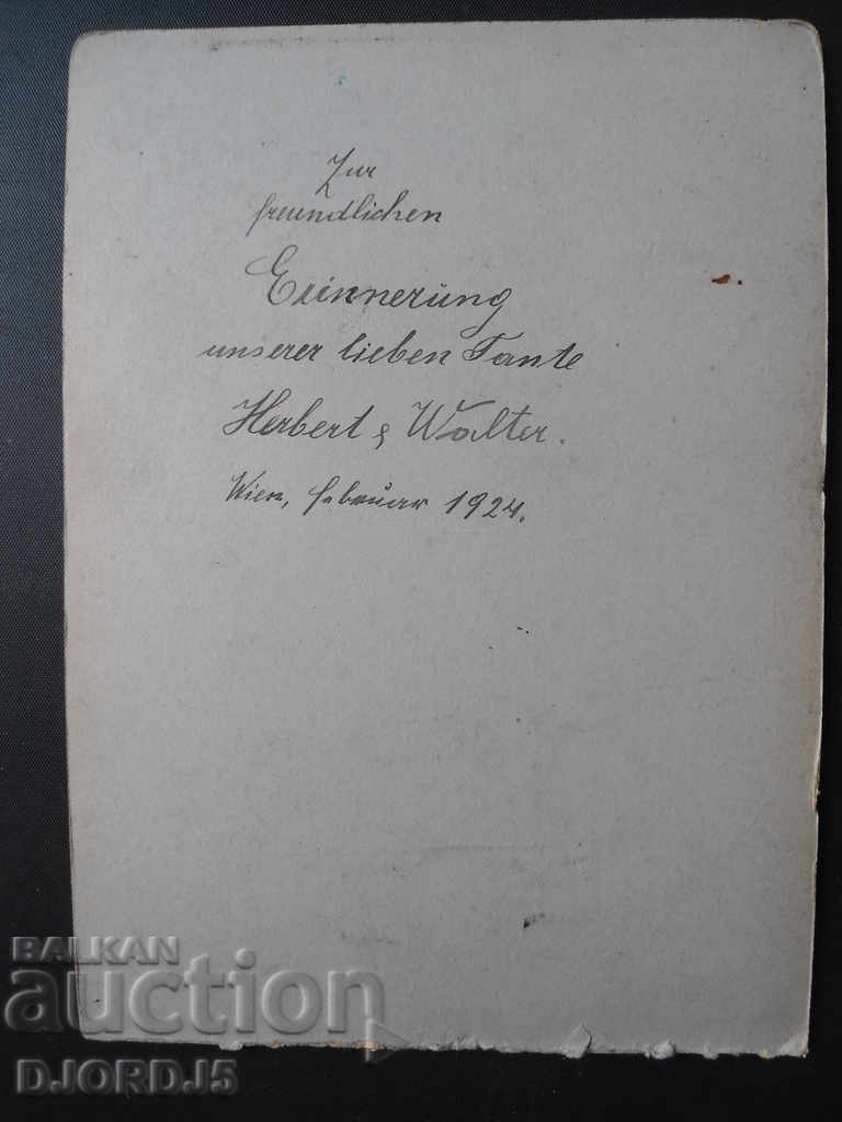 Licitație Fotografie veche, carton, 1924 Licitație Fotografie veche, carton, 1924