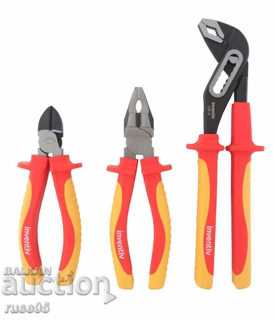 Set "INVENTIV" of 3 pcs. insulated pliers with price 50.00 BGN | € 25.56 Set "INVENTIV" of 3 pcs. insulated pliers with price 50.00 BGN | € 25.56