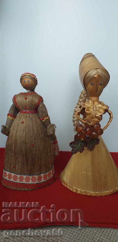 Rare Russian Matryoshka dolls handmade from straw