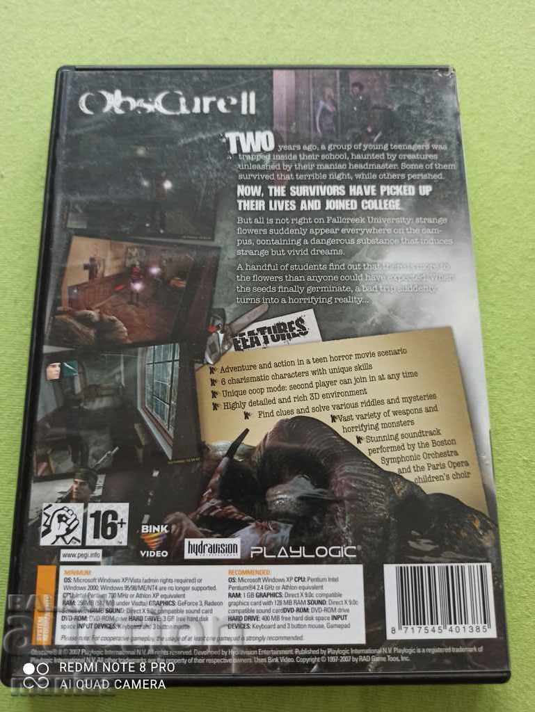 PC DVD Game Obscure II with price 20.00 BGN | € 10.23