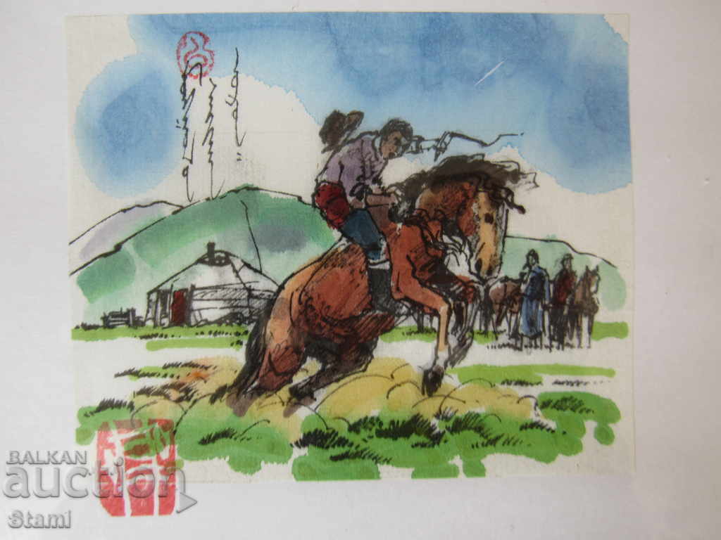 Auction +Series of traditional painting paintings - Mongolia - 12-6 Auction +Series of traditional painting paintings - Mongolia - 12-6