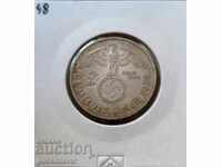 Германия Трети райх! 2 марки 1938г Сребро.