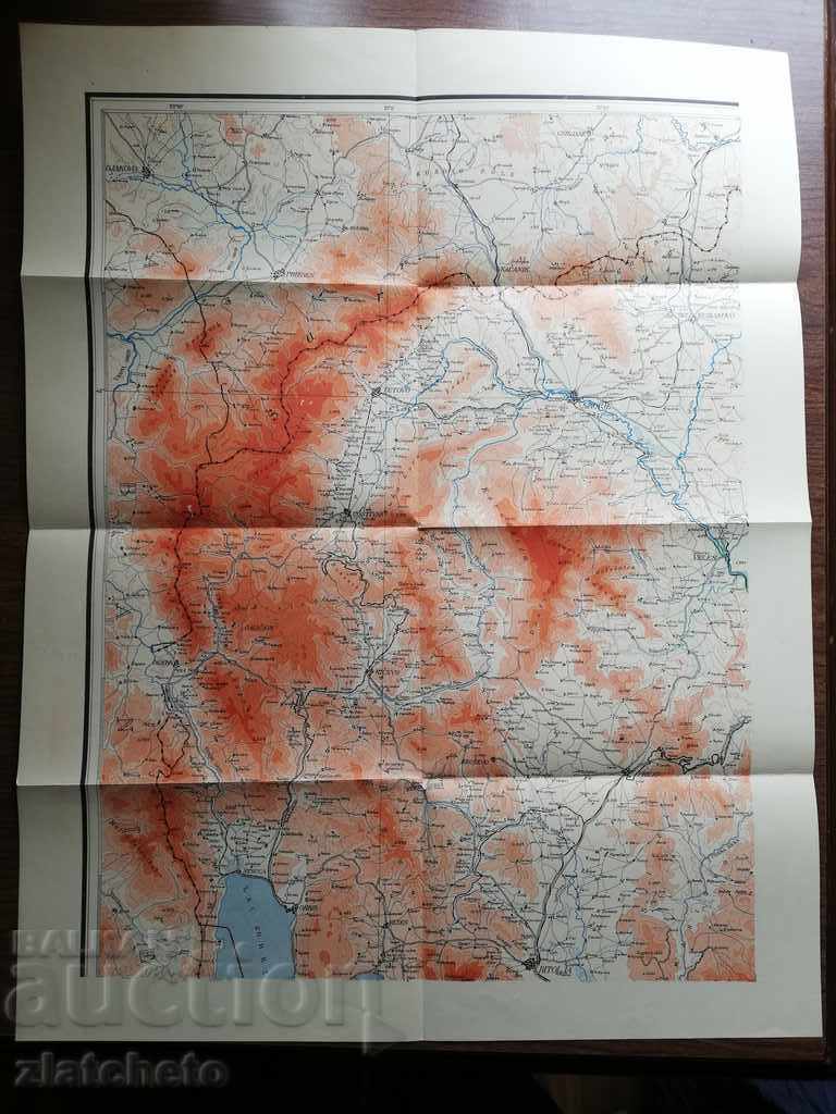 Auction Large map of Macedonia in 6 parts RRRR Auction Large map of Macedonia in 6 parts RRRR