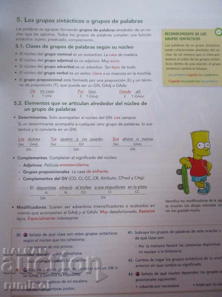 Auction Castellan language and literature 4 ESO Auction Castellan language and literature 4 ESO