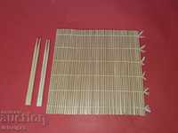 Bamboo Rug for making Japanese Sushi + Sticks