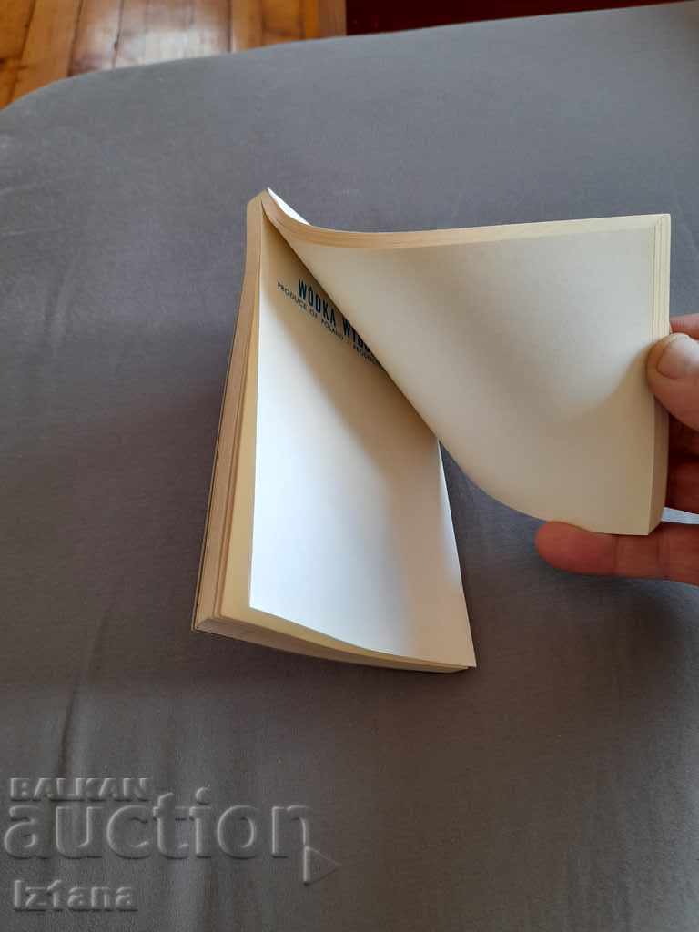 Auction Old notebook Wodka Wyborowa Auction Old notebook Wodka Wyborowa