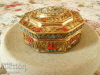 Decorative box for jewelry and small items, gilding