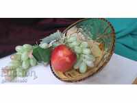 Beautiful amber colored Art Deco fruit bowl