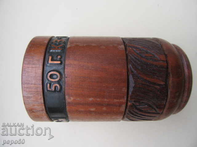 BRANDED WOODEN PENCIL HOLDER "50 years Cannery REPUBLIKA-Svishtov"