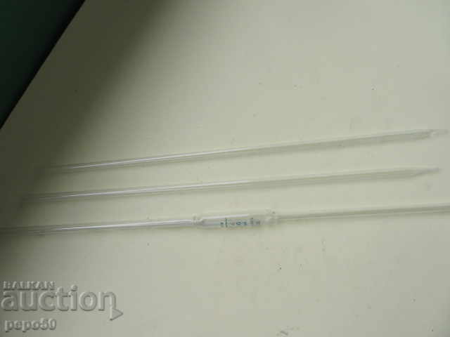3 LABORATORY PIPETTES FROM SOCA - 10ml and 2x5ml./3/