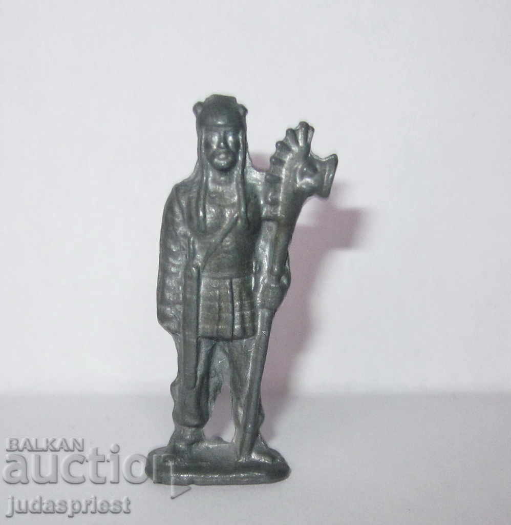 old lead soldier indian toy from egg kinder kinder