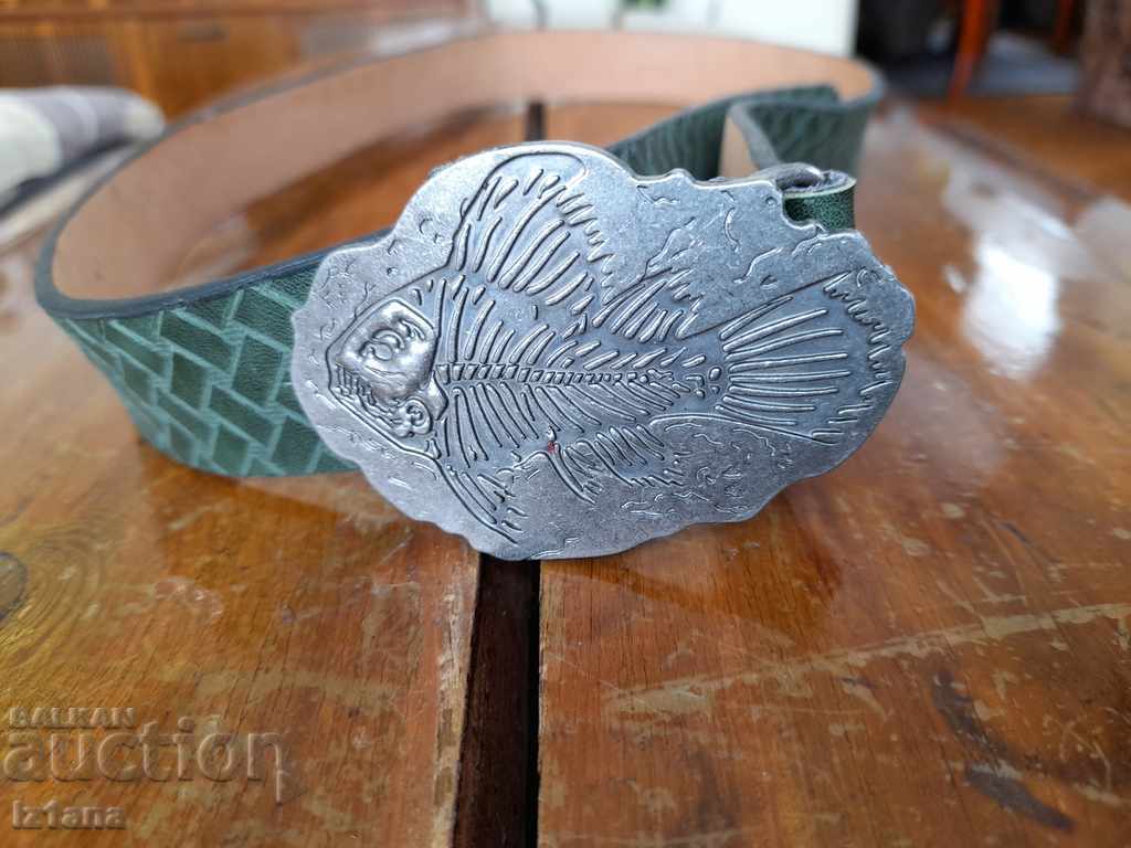 A leather belt with price 5.00 BGN | € 2.56