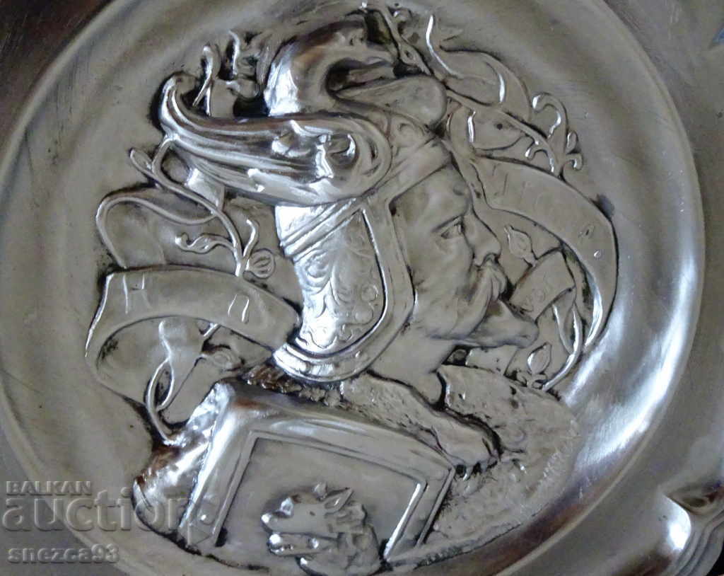 Hagen von Tronje, tin panel. - 5 Hagen von Tronje, tin panel. - 5