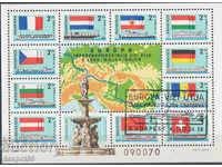 1977 Hungary. Flags - the countries of the Danube Commission. Block