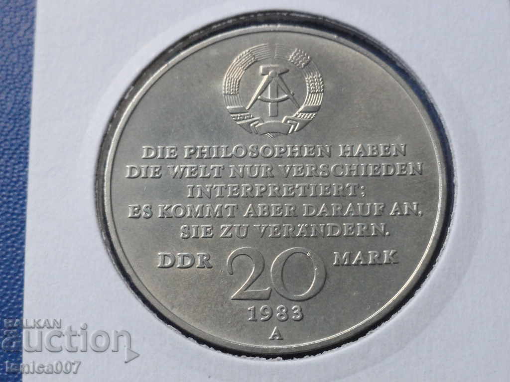 Livrarea Germania (RDG) 1983 - 20 mărci ''Karl Marx'' Livrarea Germania (RDG) 1983 - 20 mărci ''Karl Marx''