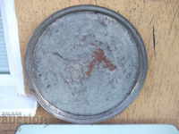 Tray copper old large - 1.6 kg.