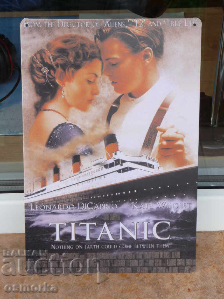 Placă de metal Placă de film Titanic Leonardo Di Caprio Oscar