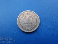 RS (24) Borneo mic și britanic 10 cent 1953 Rare