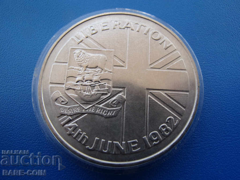 RS (24) Falkland 50 Pence 1982 Rare