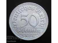 Γερμανία. 50 pfennig 1921 (Α).
