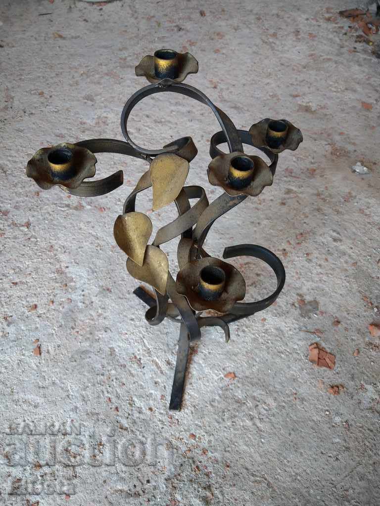Wrought iron candlestick with price 30.00 BGN | € 15.34 Wrought iron candlestick with price 30.00 BGN | € 15.34