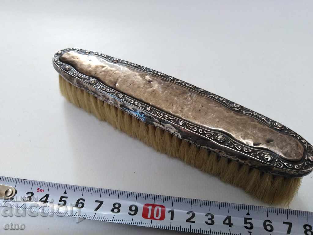 VERY OLD ENGLISH SILVER "830" CLOTHES BRUSH - 6 VERY OLD ENGLISH SILVER "830" CLOTHES BRUSH - 6