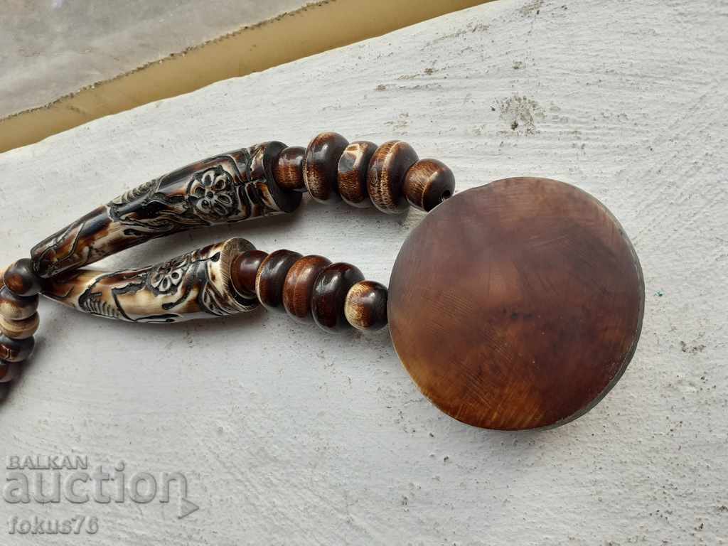 Μεγάλο παλιό κολιέ από πραγματικό κέρατο - 7